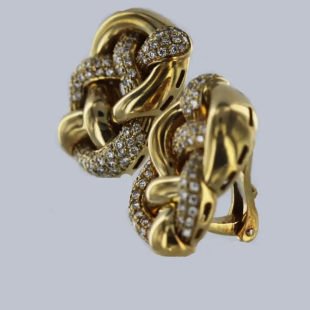 Vintage Asprey Stamped 18K Earrings - Picture 3 of 3